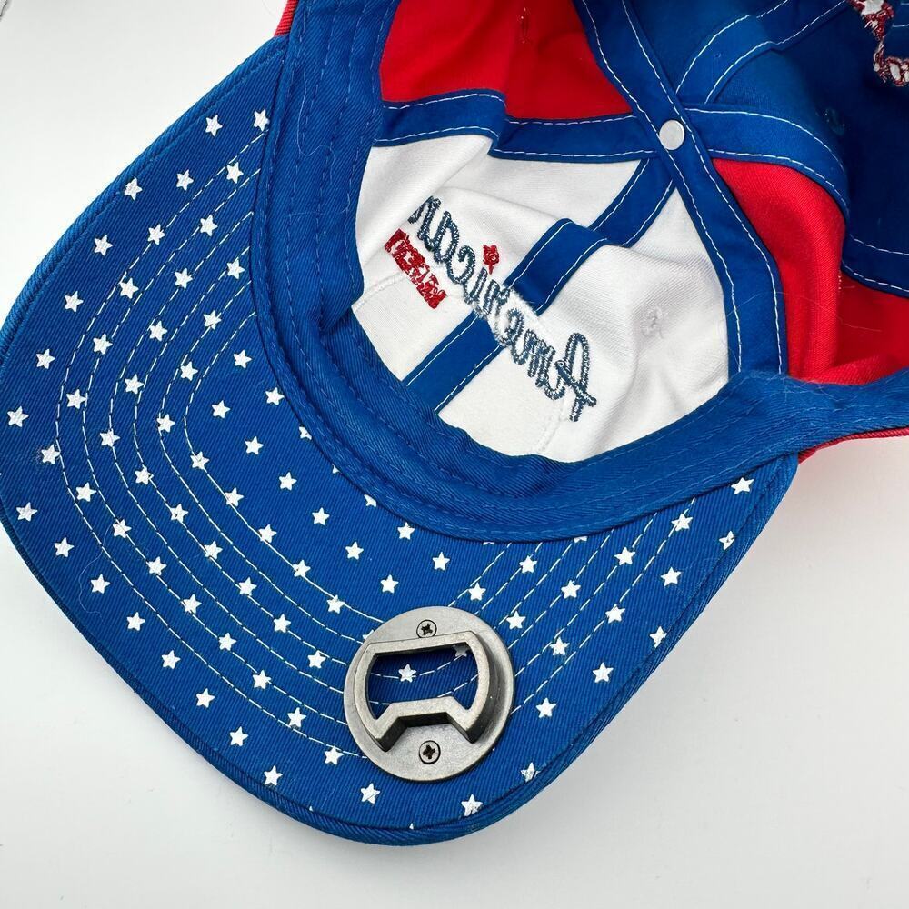 Disney Park Mickey Mouse Baseball Hat w Bottle Opener Adjustable Red White Blue - Picture 5 of 7